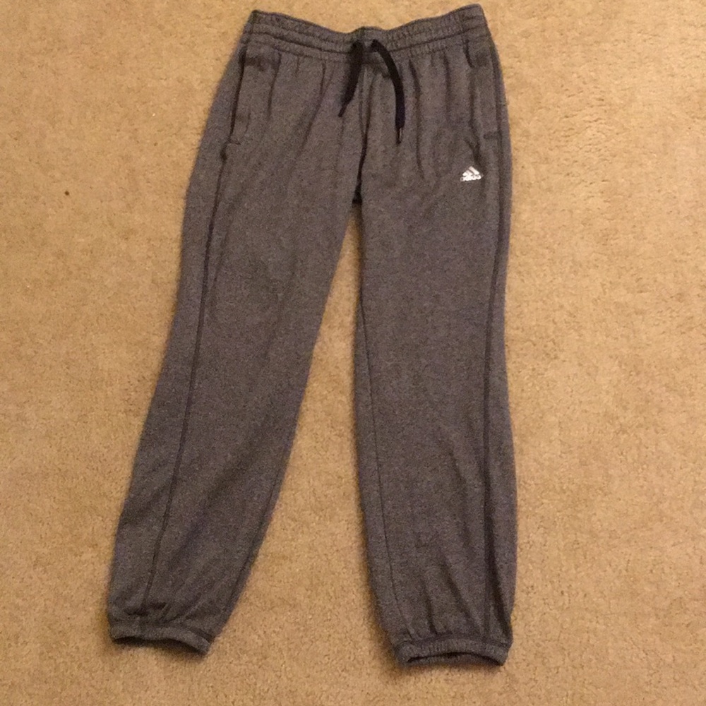 Gray Adidas jogger pants